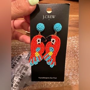 Jcrew Beaded Bird Earrings